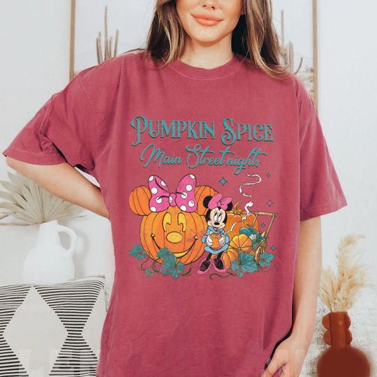 Vintage Pumpkin spice and Main Street nights shirt, Disney Halloween