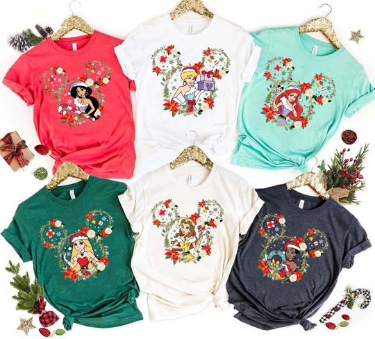 Disney Princess Shirt, Princess Christmas Shirt, Mickey Ears Shirt, Disney Belle
