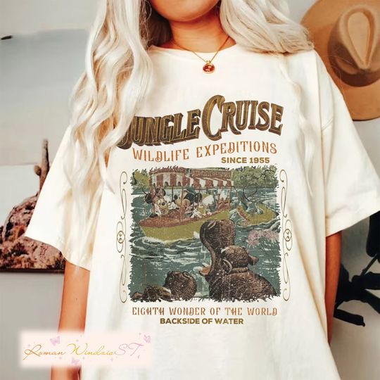 Disney Shirt, Vintage Disney Jungle Cruise Ride Shirt