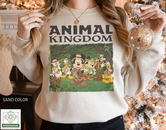 Retro Disney Animal Kingdom Sweatshirt, Mickey Safari Sweatshirt