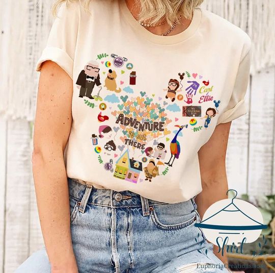 Disney Up Shirt, Disney Pixar Adventure Is Out There Matching T Shirt