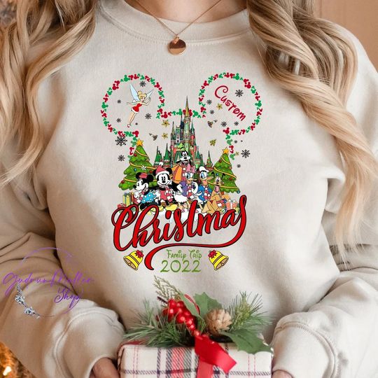 Discover Custom Disney Christmas Sweatshirts, Mickey and Friends Christmas Sweatshirt
