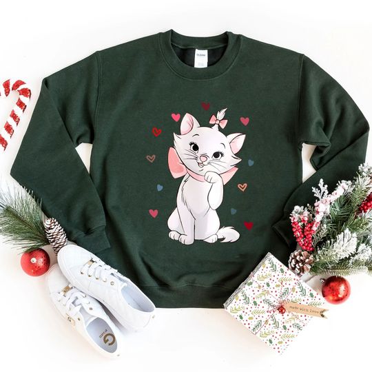 Retro Marie Cat Sweatshirt Disney The Aristocats Sweatshirt