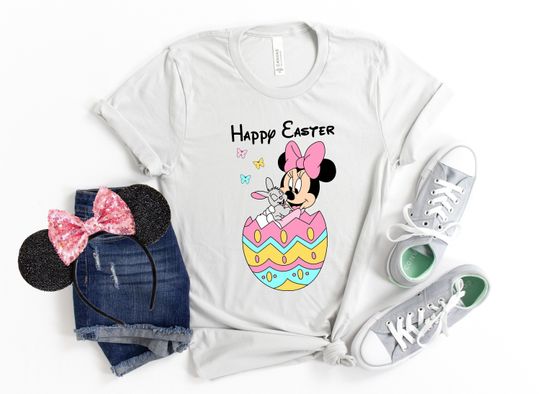 Discover Happy Easter - Minnie Mouse - Disney Inspired  Bunny T Shirt