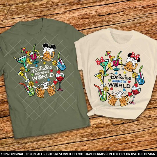 Disney Couple epcot shirt, Drinking around the world shirt couples Food and wine festival shirt