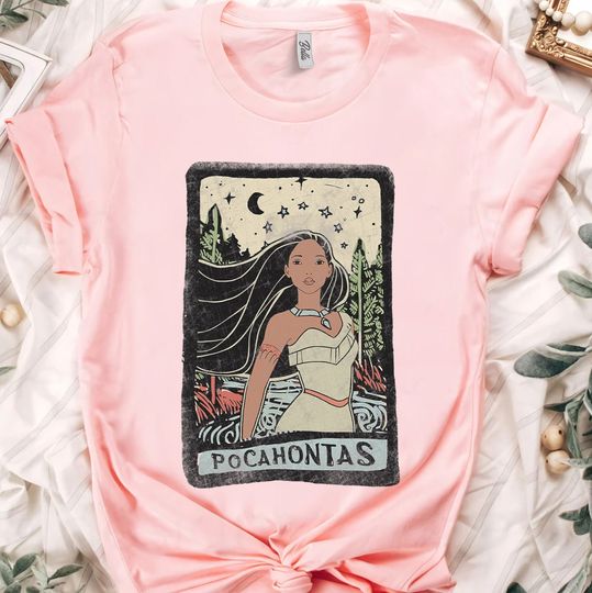 Disney Pocahontas Vintage Portrait Style Graphic Shirt