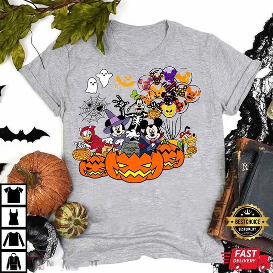 Vintage Disney Trick Or Treat Pumpkin Tshirt