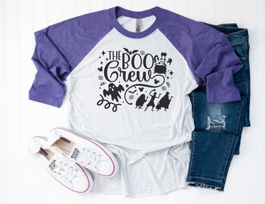 Haunted Mansion Baseball Tee, Haunted Mansion Boo Crew Shirt, Disneyland Halloween Baseball Tee