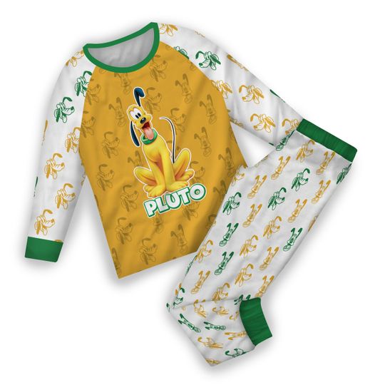 Yellow Green Pluto Dog Disney | Family Matching Pajamas Set