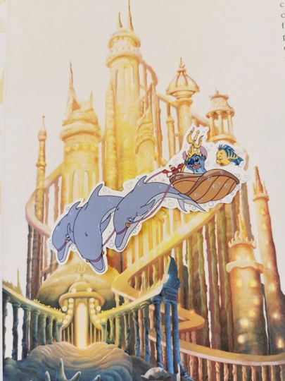 Little Mermaid Sticker - Stitch Crashes Disney Sticker