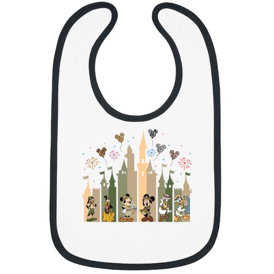 Disney Safari Castle Bibs, Mickey Safari Friends Bibs, Matching Squad Bibs, Disney Family Vacation Bibs