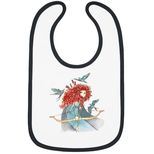 Disney Brave Merida Bibs, Disney Princess Bibs, Brave Princess Bibs