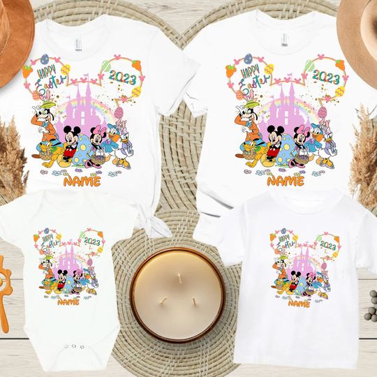 Personalized Happy Easter 2023 shirt/Easter Disney family shirt