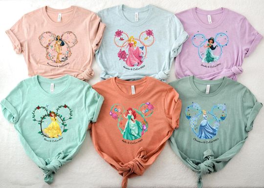 Disney Princess Shirts, Princess matching Shirt, Princess Birthday Shirt, Disney Belle shirt