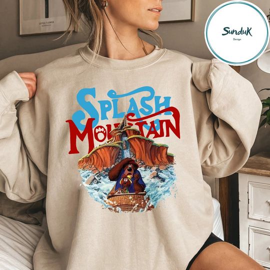 Splash Mountain Vintage Sweatshirt, Disney Family Sweatshirt