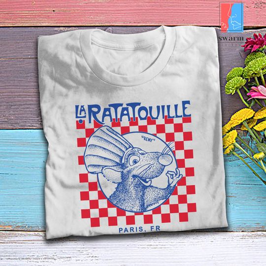 Disney Pixar Ratatouille T-Shirt, Remy Paris Checkerboard Shirt