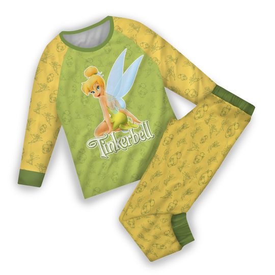 Green Yellow Tinker Bell Disney | Family Matching Pajamas Set