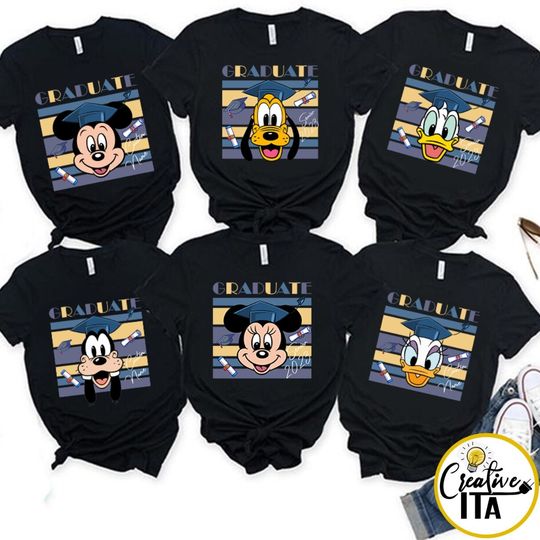 Personalized Mickey and Friends Disney Graduate Shirt