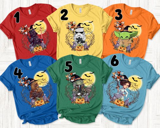 Star wars Halloween Shirts, Star Wars Character Halloween, Disney Matching Shirt