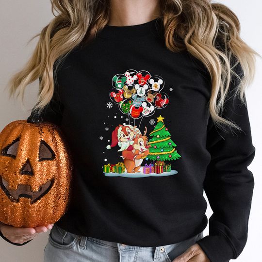 Disney Chip And Dale Christmas Sweatshirt, Cute Christmas Couples Sweatshirt