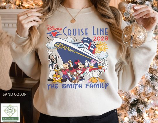 Personalized Disney Cruise Line 2023 Sweatshirt, Disney Family Cruise Sweatshirt