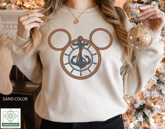 Disney Cruise Mickey Anchor Sweatshirt, Mickey Cruise Sweatshirt, Disney Cruise Anchor
