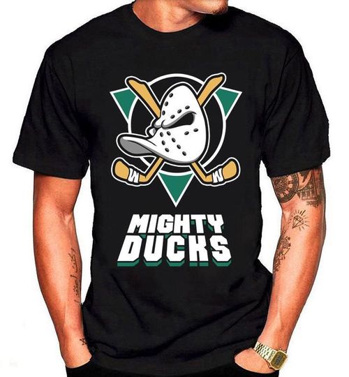 Mighty Ducks of Anaheim T-Shirt, 1990s Mighty Ducks Tee, Vintage 90's Disney Mighty Ducks NHL T-Shirt