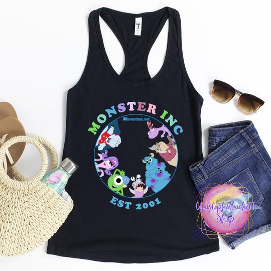 Monsters Inc Tank, Disney Characters Tank, Disney Pixar Tank