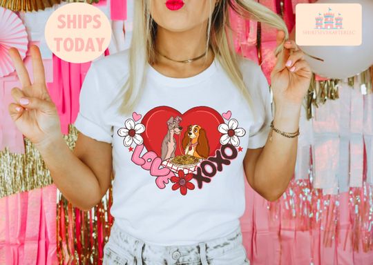 Lady And The Tramp Shirt,Disney Couple love shirt,Disney lady and tramp shirt, magic kingdom shirt