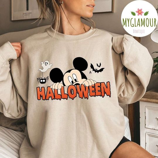 Disney Mickey Autumn Pumpkin Halloween Sweatshirt