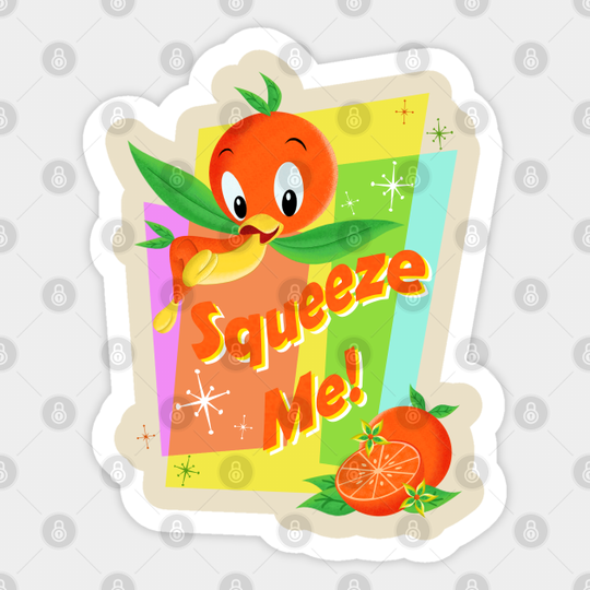 Orange Bird - Squeeze me - Disney - Sticker