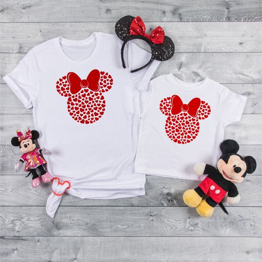 Disney Shirt with hearts, Disney Valentines Day, I Love Tee, Disney Shirt