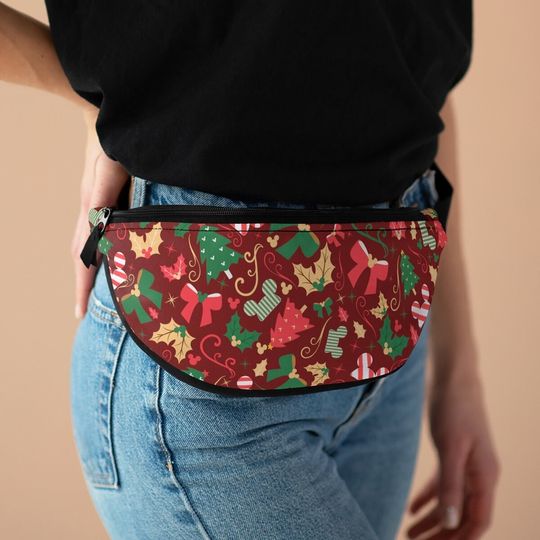 Disney Christmas Fanny Pack, Hidden Mickey Fanny Pack, Mickey Ears Fanny Pack