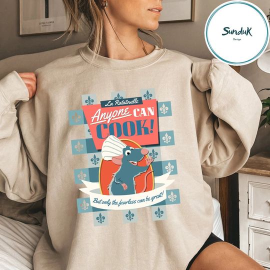 Disney Pixar Ratatouille Remy Anyone Can Cook Sweatshirt