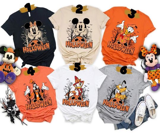 Disney Characters Halloween Family matching shirt