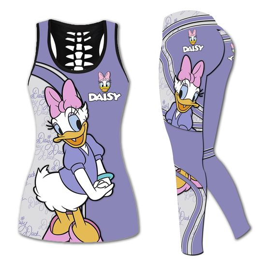 Daisy Duck Tank Top, Daisy Duck Leggings, Disney Daisy Workout Tank