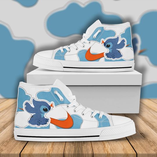 Lilo and Stitch High Top Sneakers, Lilo and Stitch Disney Movie Shoes