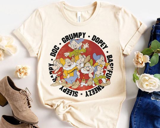 Retro 90s Seven Dwarfs Disney Shirt / Snow White Princess