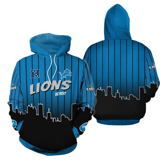 Detroit Lions Football Hoodie Joggers Sets, Lions Football Joggers, Game Day Hoodie