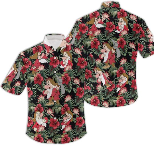 Disney Grumpy Hawaiian Shirt, Aloha Summer Party Button Down Shirt