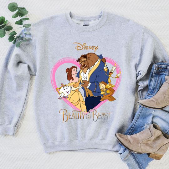 Disney Beauty And The Beast Shirt, Disney Valentine's Day Unisex T-shirt, Disney Princess Belle And The Beast Shirt