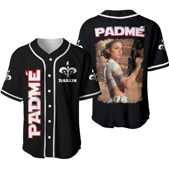 Star Wars Padme Amidala Naboo Logo Black Disney Baseball Jersey