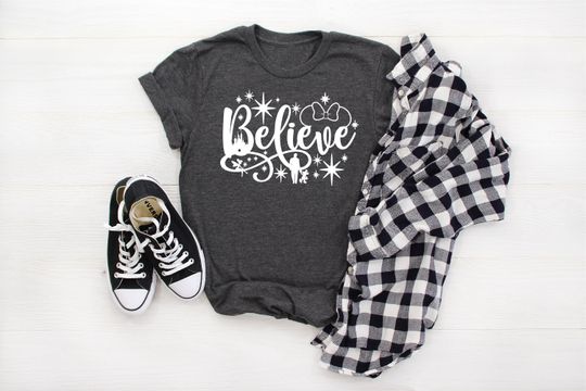 Disney Believe Shirt, Disney Shirts, Minnie Shirts, Minnie Mouse Shirt