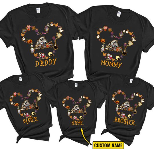 Personalized Disney Halloween Family Shirt, The Nightmare Before Christmas Shirt