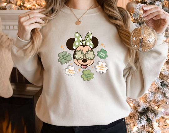 Minnie St Patricks Day Hoodie, Disney St Patricks Day Sweatshirt