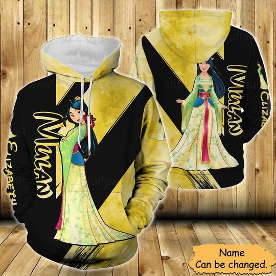 Mulan Hoodie, Disney Cute Hoodie, Mulan Hoodie Disney Princess 3D Hoodie