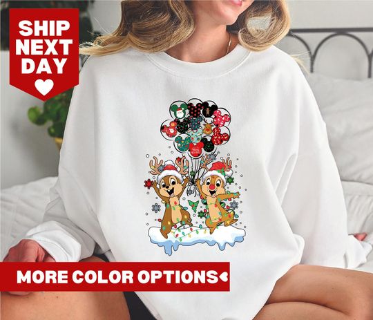 Chip and Dale Sweatshirt, Disney Christmas Sweatshirt