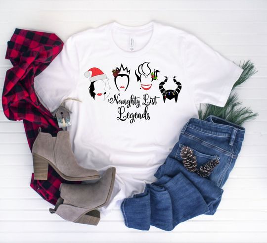 Naughty list legends, Villains Christmas shirt, Disney Christmas shirt