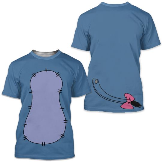 Eeyore Costume T-Shirt, Winnie The Pooh Costume Cosplay 3D Shirt, Disney Donkey Shirt