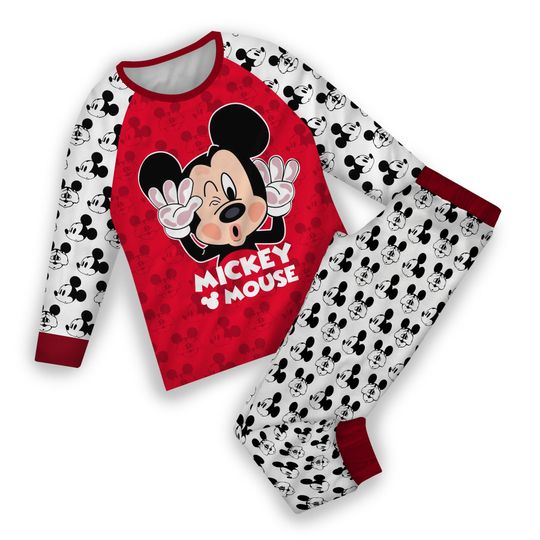 Kissing Mickey Mouse Head Disney | Family Matching Pajamas Set